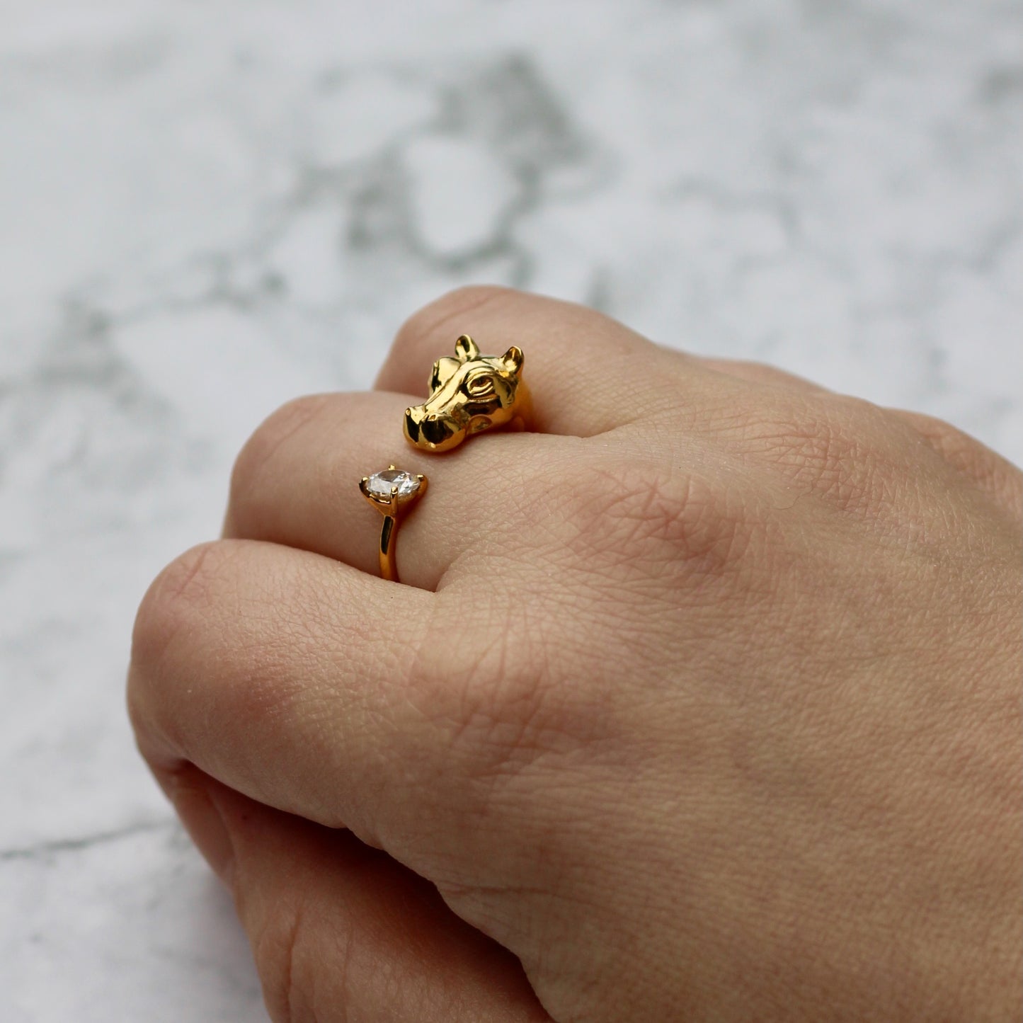 Hippo Ring Gold