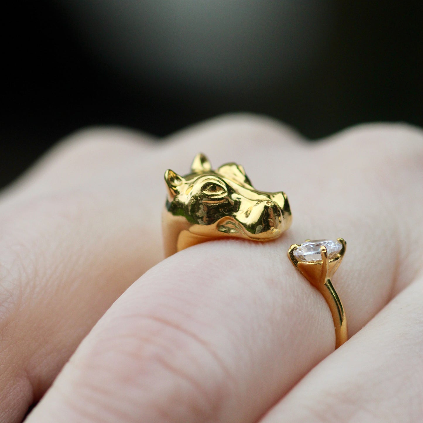Hippo Ring Gold