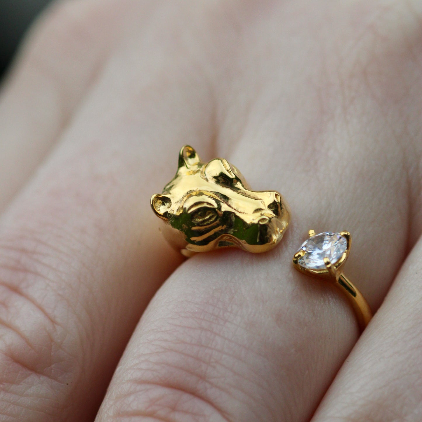 Hippo Ring Gold