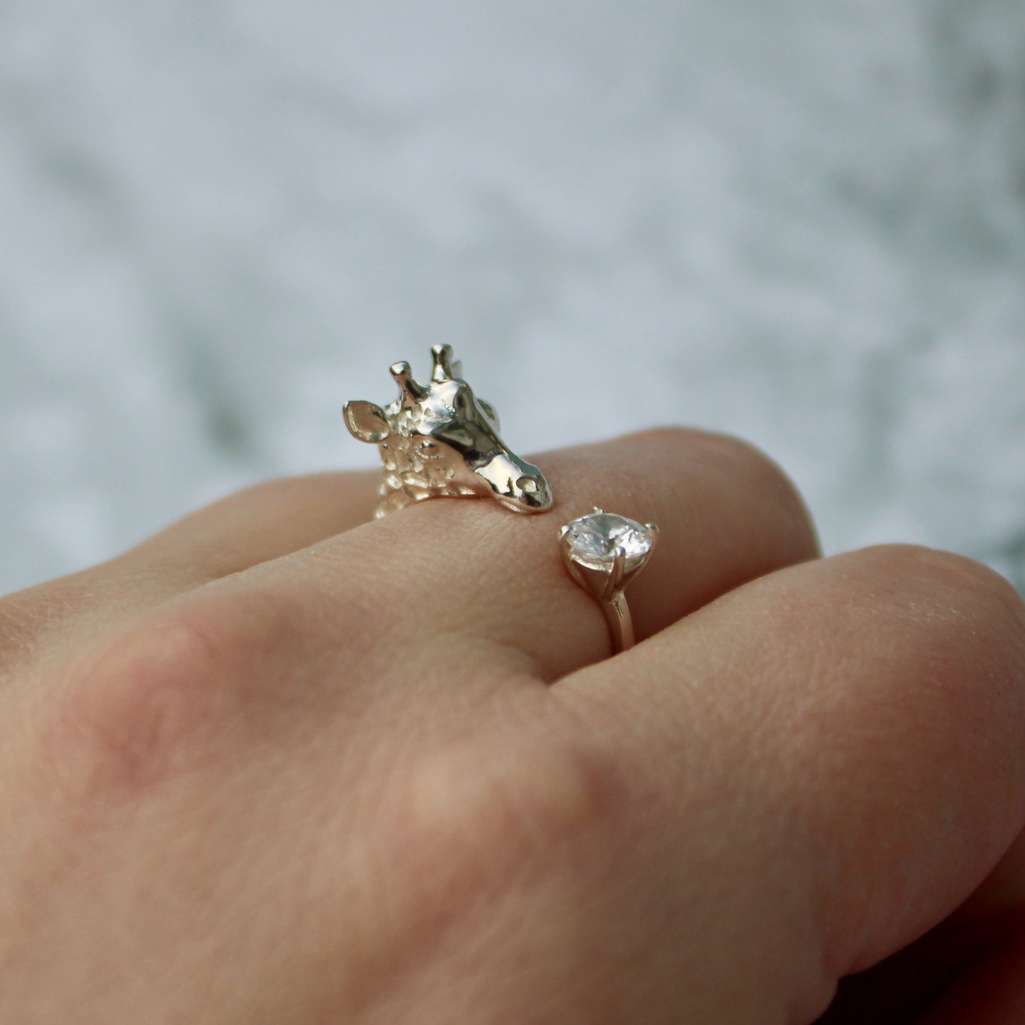 Giraffe Ring Silver