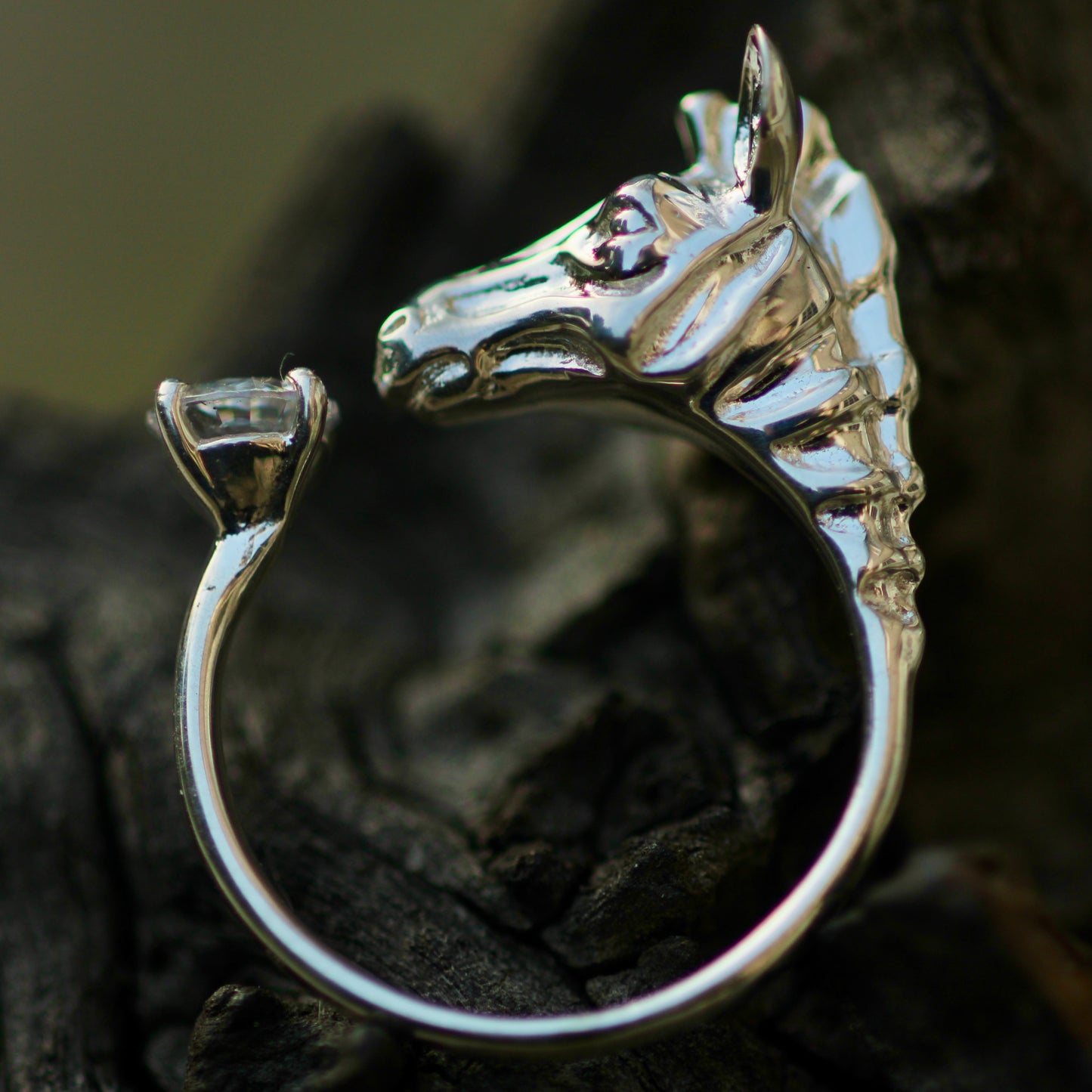 Zebra Ring Silver
