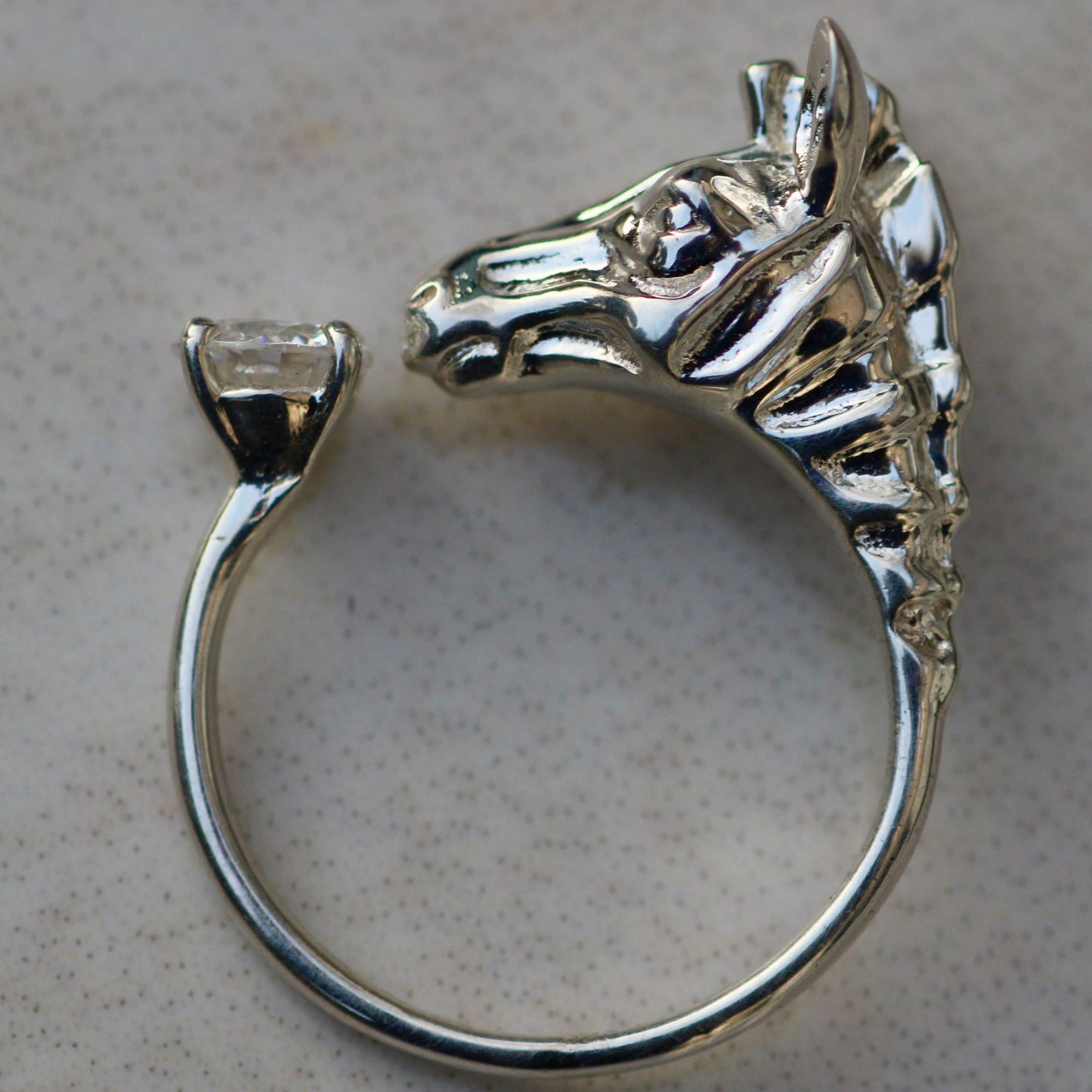 Zebra Ring Silver