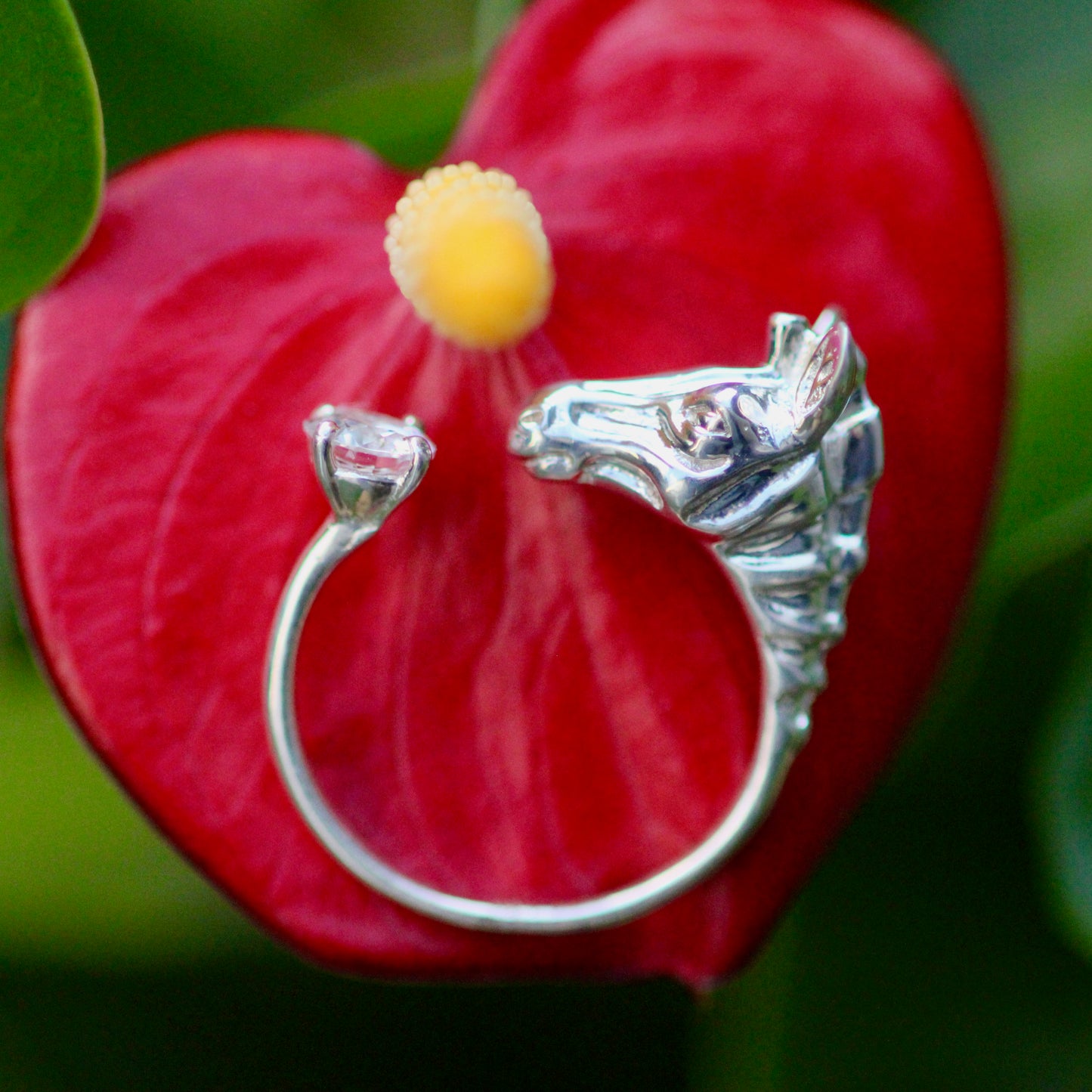 Zebra Ring Silver