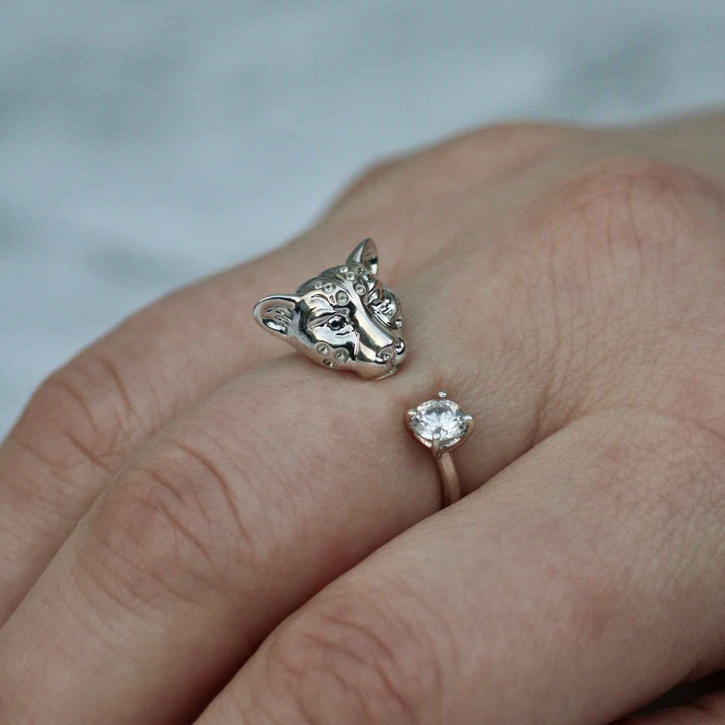 Cheetah Ring Silver