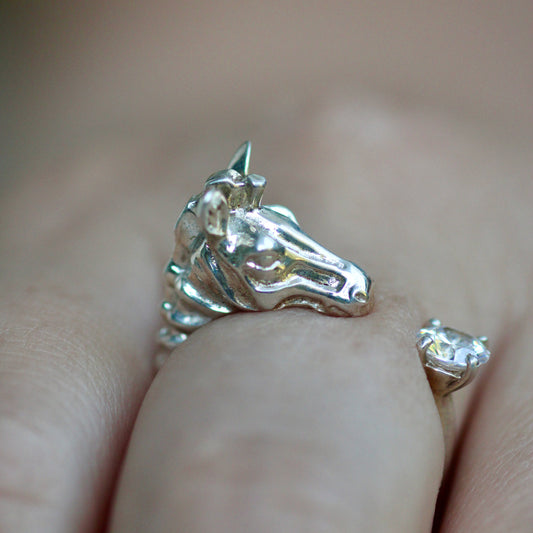 Zebra Ring Silver