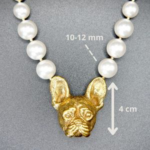 Frenchie pearl necklace