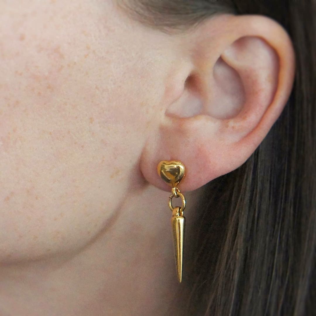 Spiky Heart Earrings