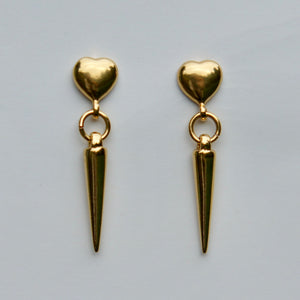 Spiky heart earrings