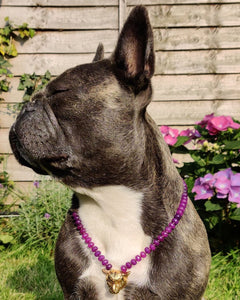 Cheetah amethyst necklace