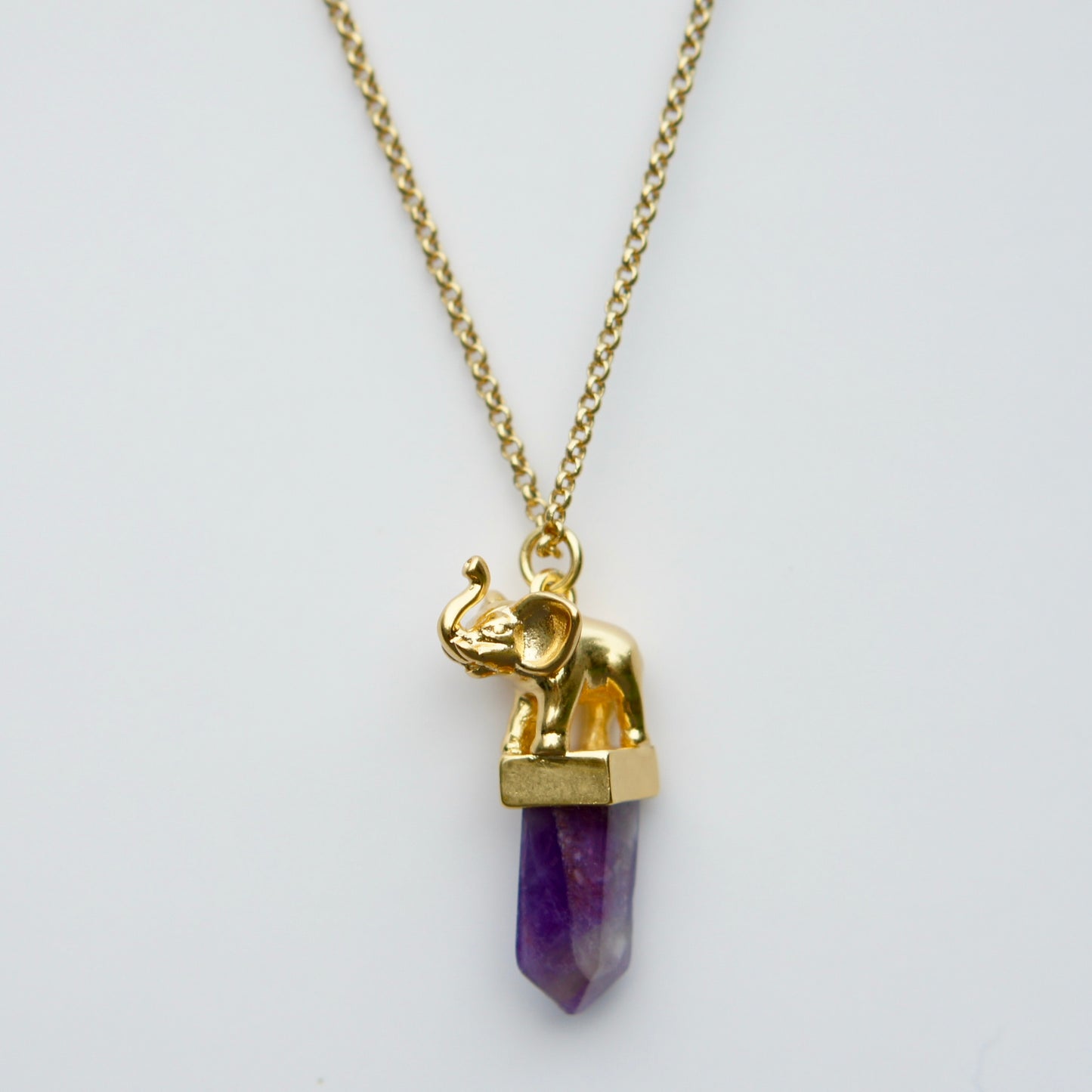 Elephant Amethyst Necklace