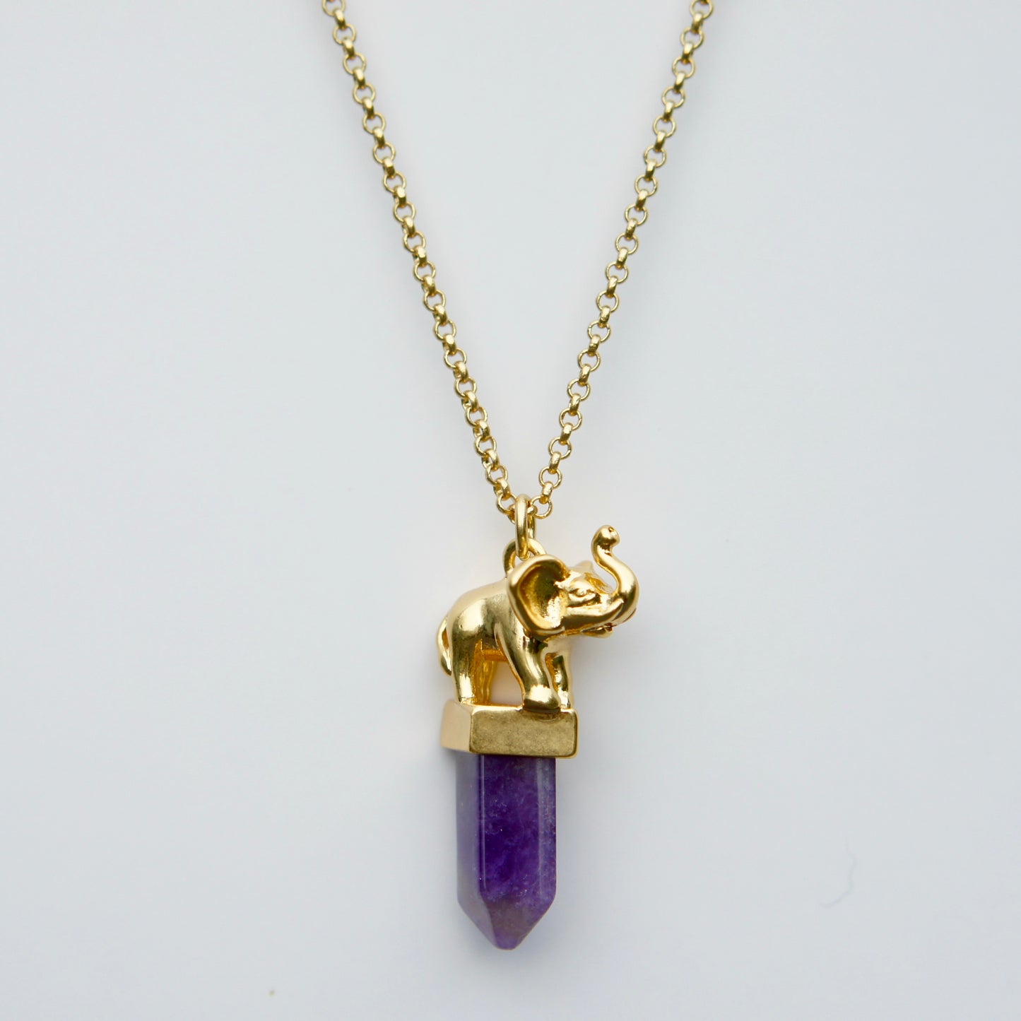 Elephant Amethyst Necklace