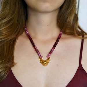 Fennec fox ombre necklace