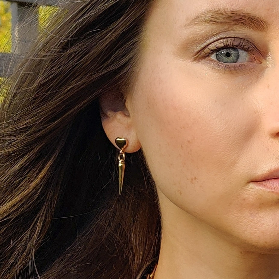 Spiky Heart Earrings