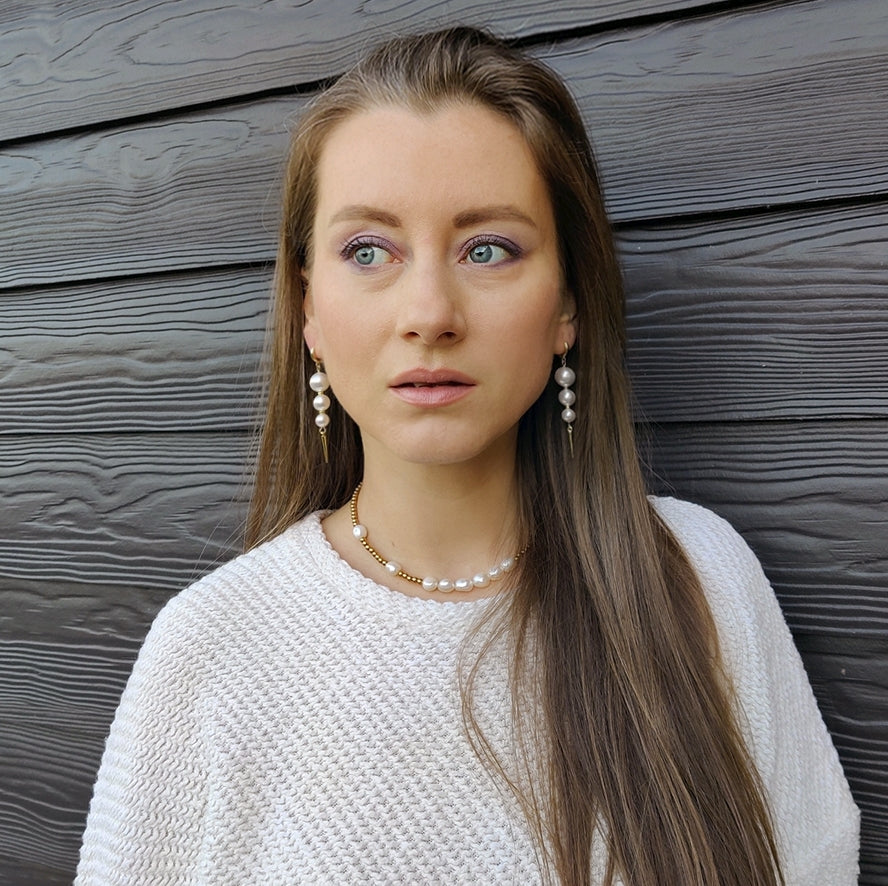 Spiky Pearl Earrings