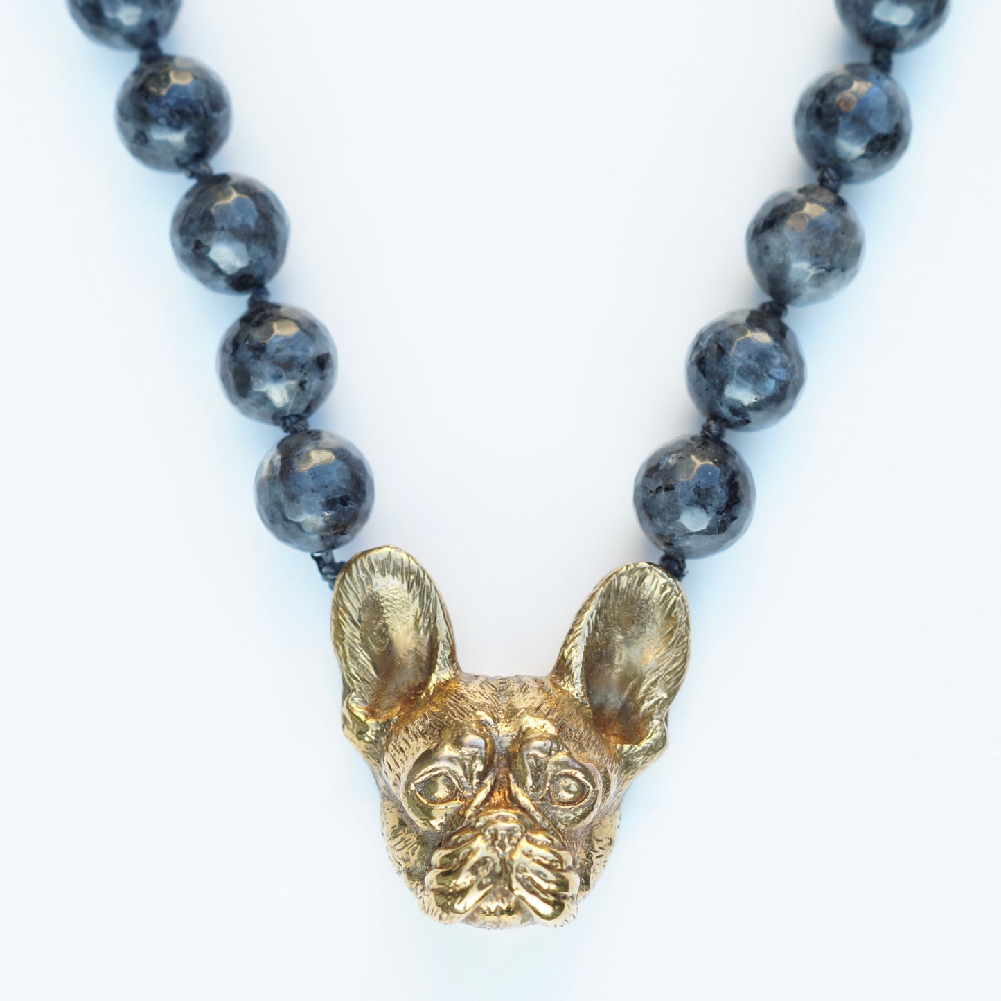 Frenchie Black Labradorite Necklace