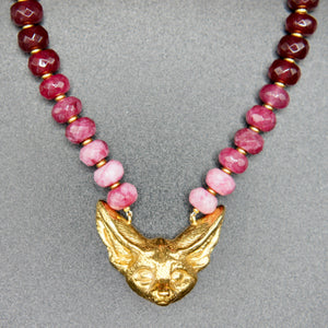 Fennec fox ombre necklace