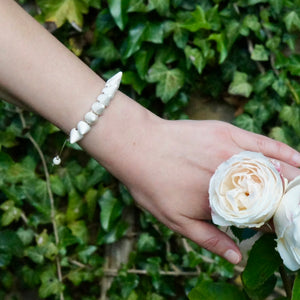 Spiky howlite bracelets set