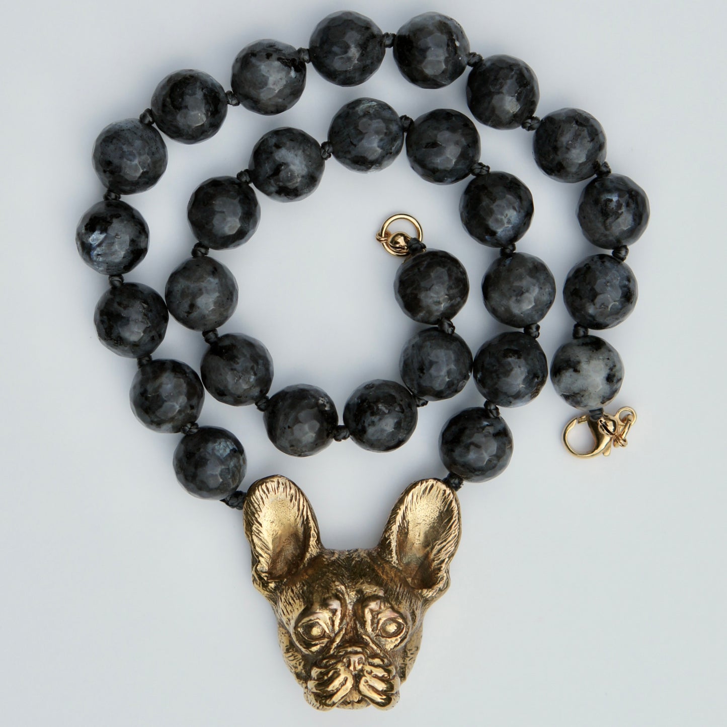 Frenchie Black Labradorite Necklace